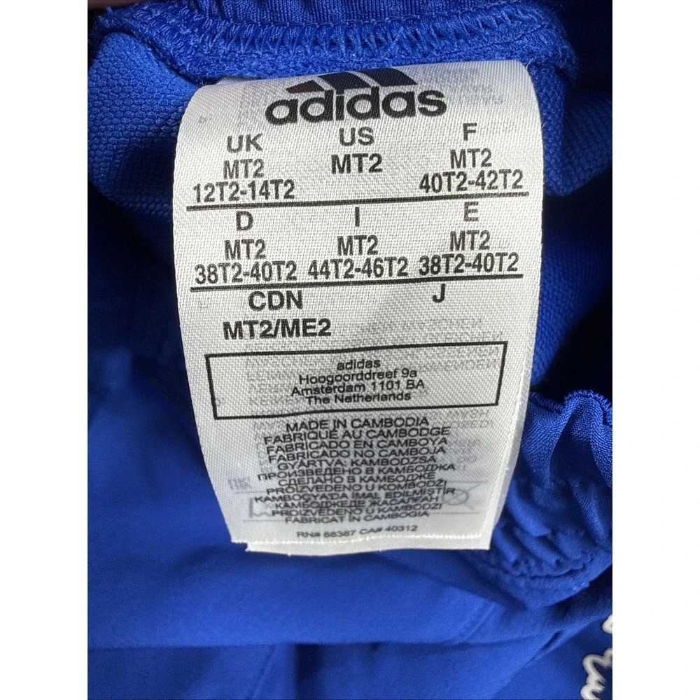 Adidas Kansas Jayhawks Team Issued Joggers Warm Up Pants Blue Mens Medium 32x30